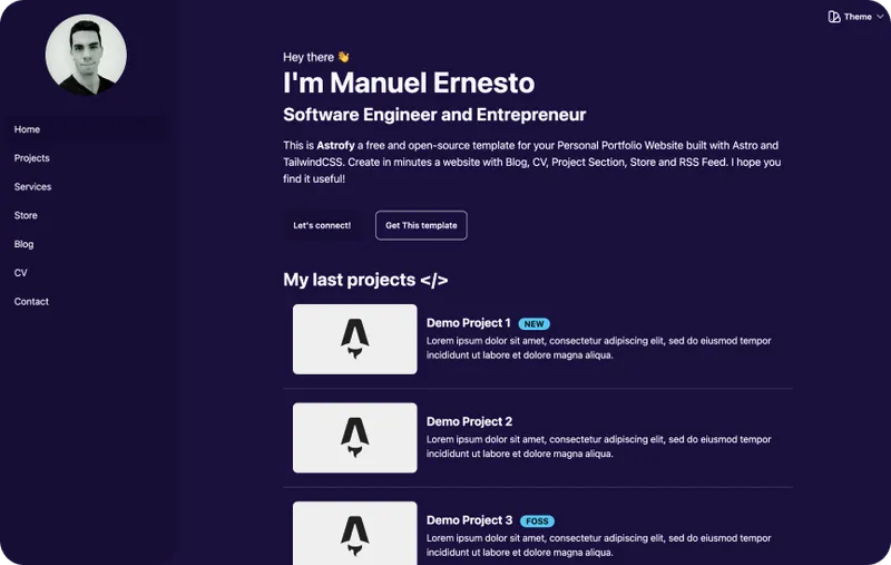 Tema Astrofy de manuelernestog