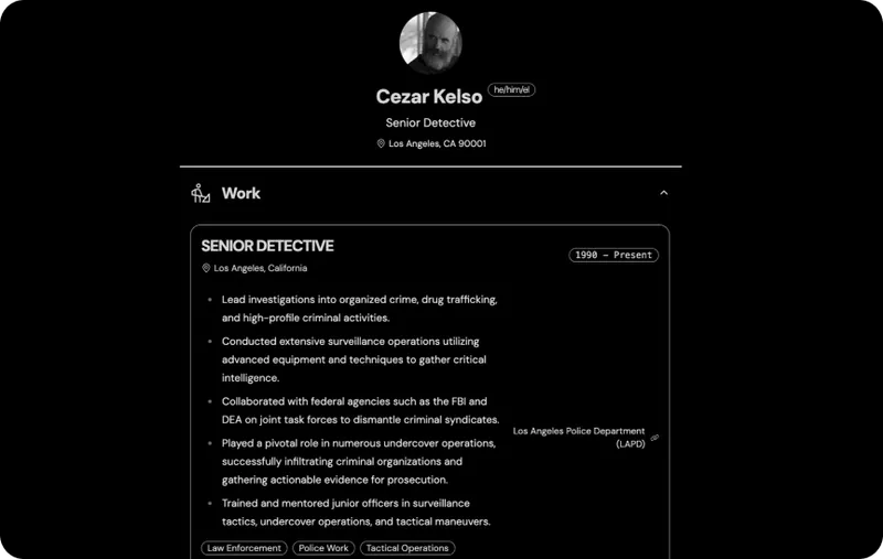 Esquelete CV theme de Martín