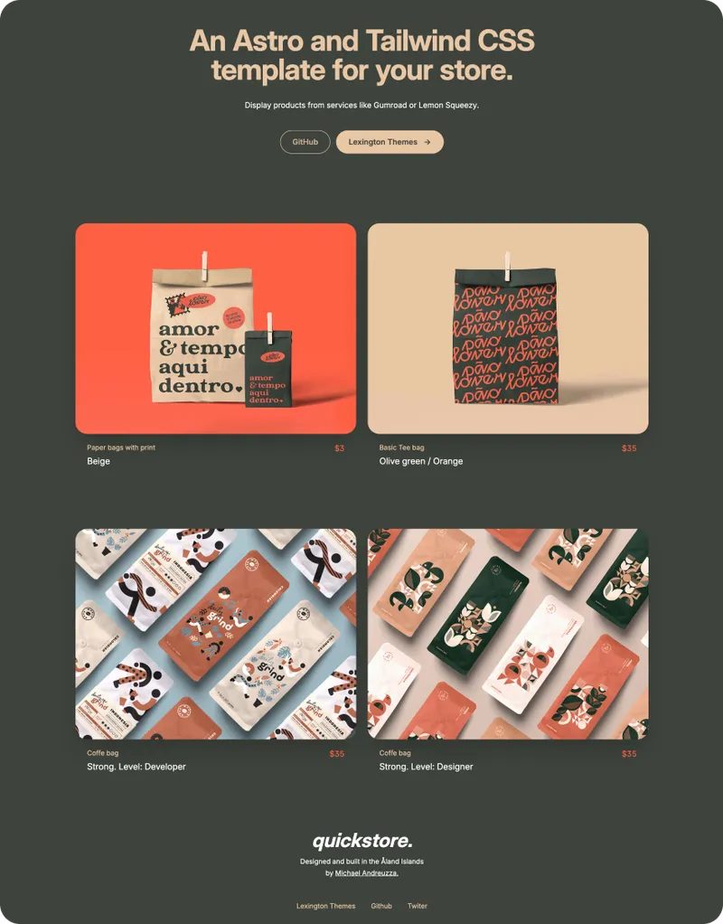 Tema Quick Store de Lexington Themes